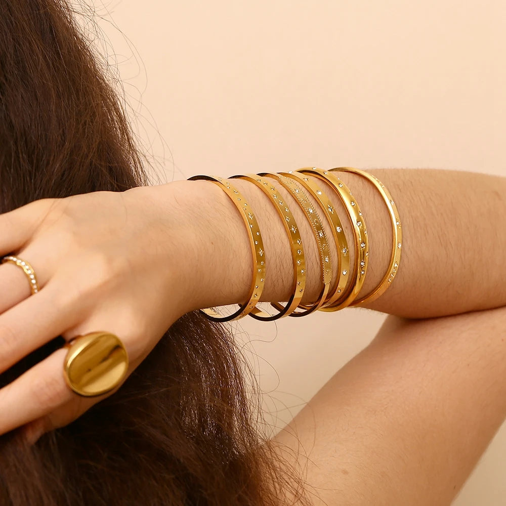 Golden Stardust Bangle Set