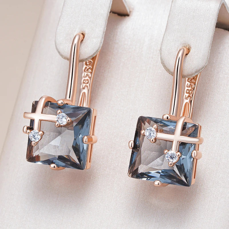 Slate Radiance Drop Earrings