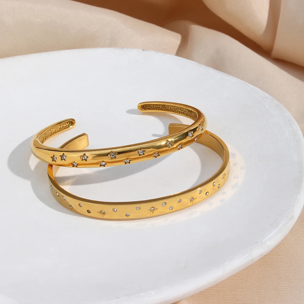 Golden Stardust Bangle Set
