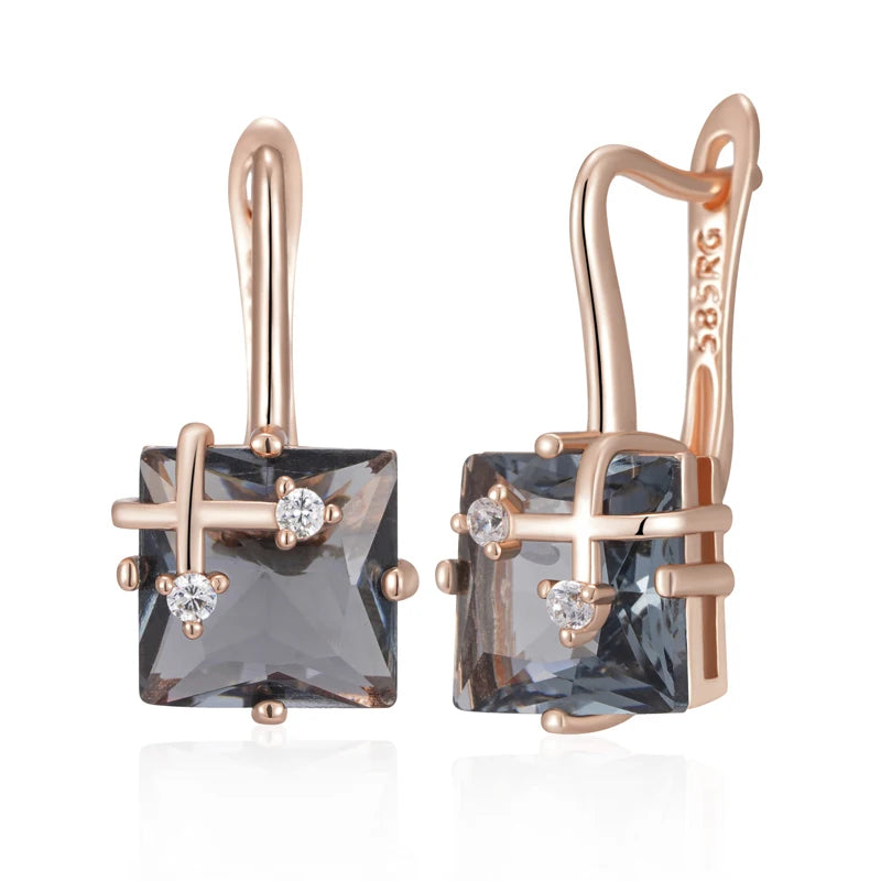 Slate Radiance Drop Earrings