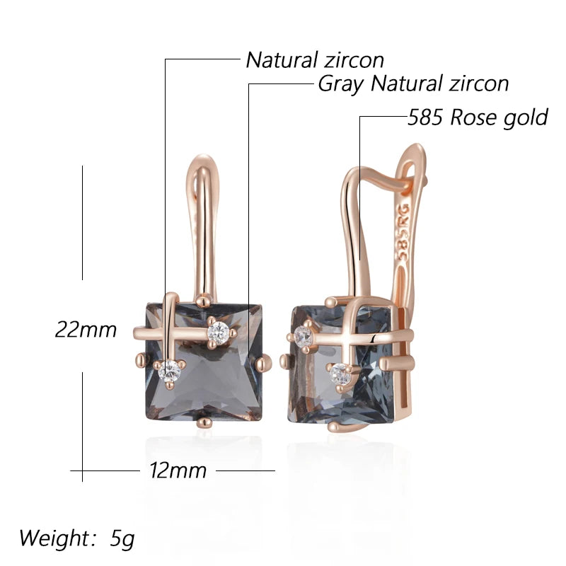 Slate Radiance Drop Earrings