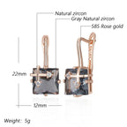 Slate Radiance Drop Earrings