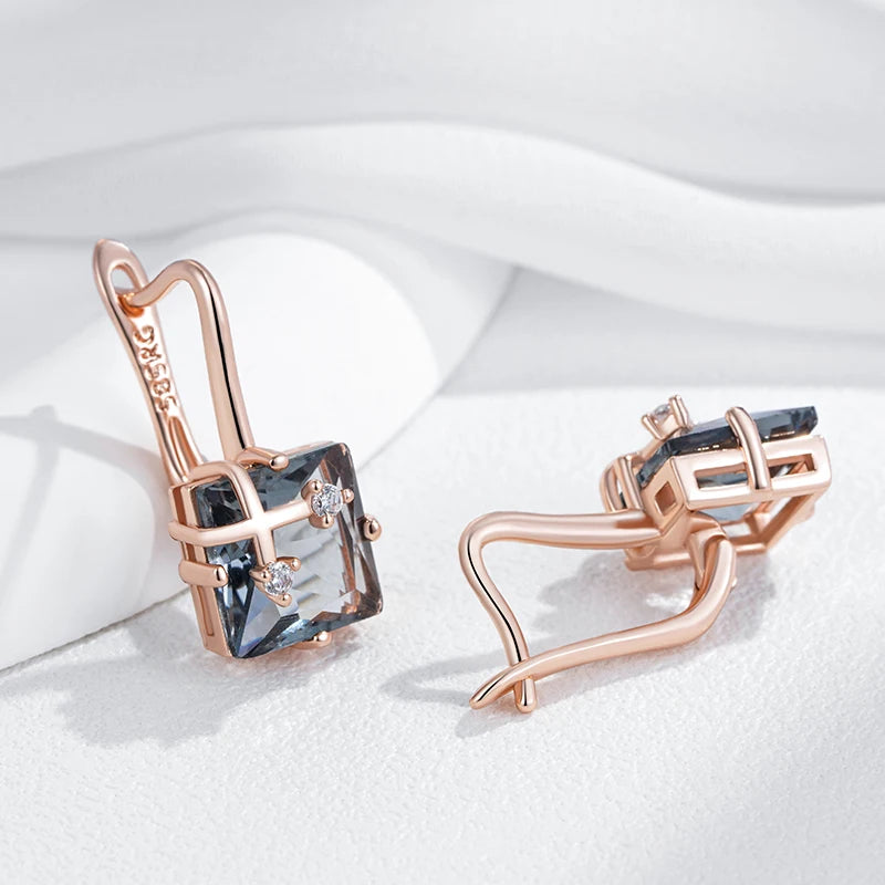 Slate Radiance Drop Earrings