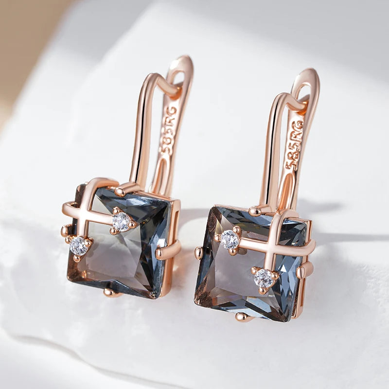 Slate Radiance Drop Earrings