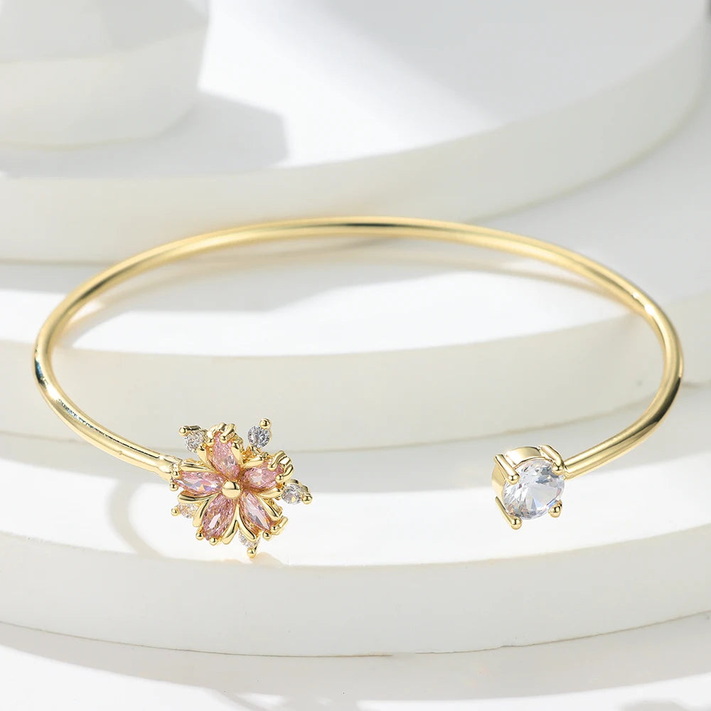 Petal Glow Open Cuff