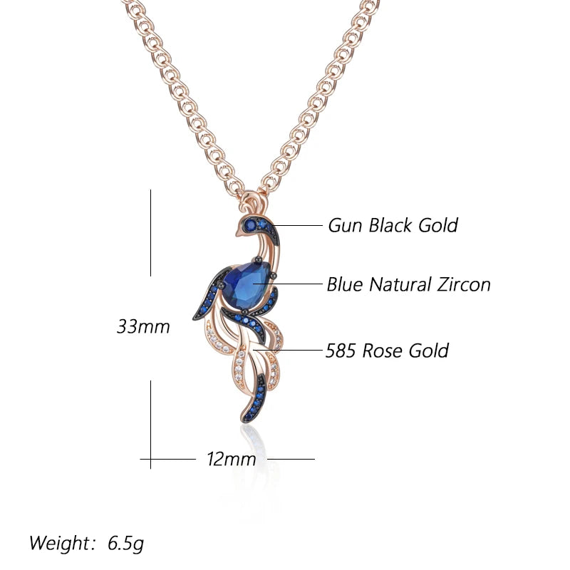 Azure Peacock Pendant