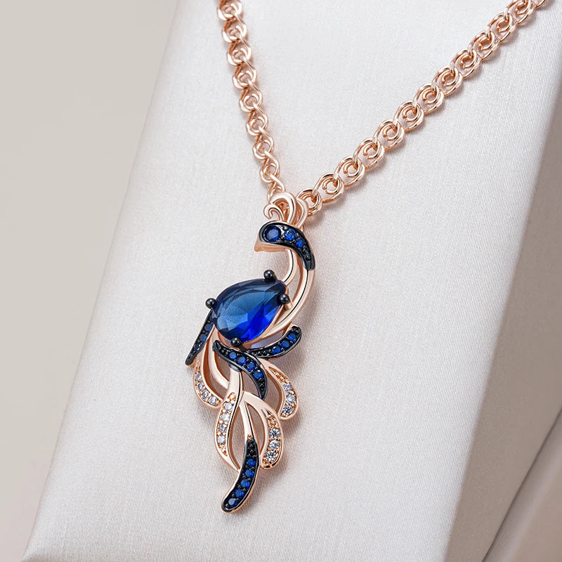 Azure Peacock Pendant