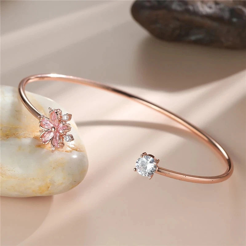 Petal Glow Open Cuff