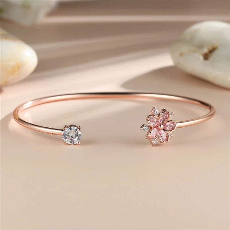 Petal Glow Open Cuff